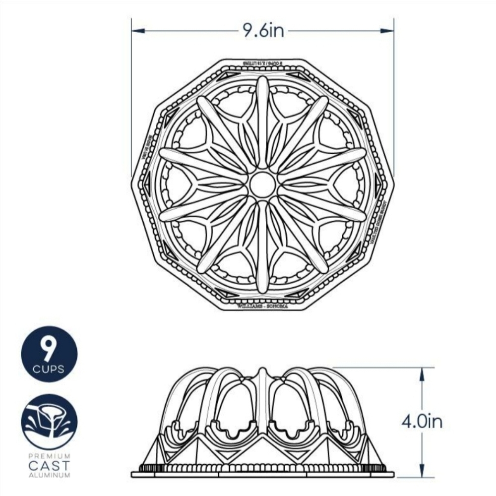 Nordicware Vaulted Cathedral Bundt Pan NWOB - Picture 4 of 4